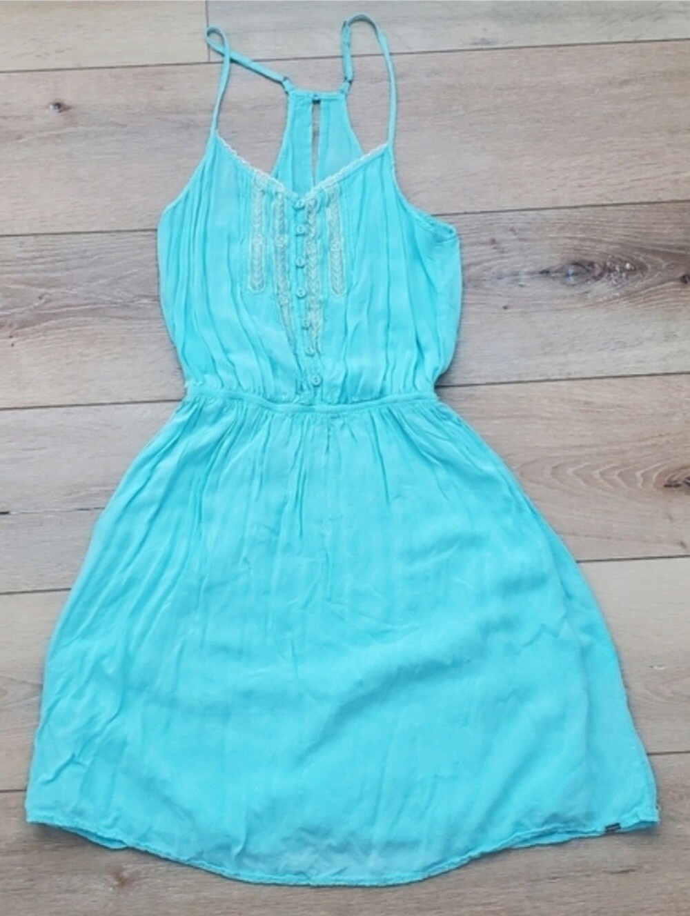 Garage Turquoise Sleeveless Mini Dress